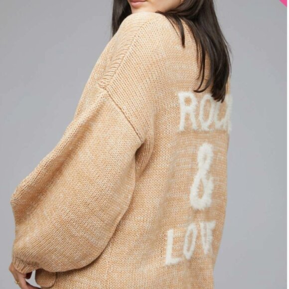 The Patricia Plus Size Knit Long Sleeve Cardigan by Davi and Dani - Picture 2 of 3